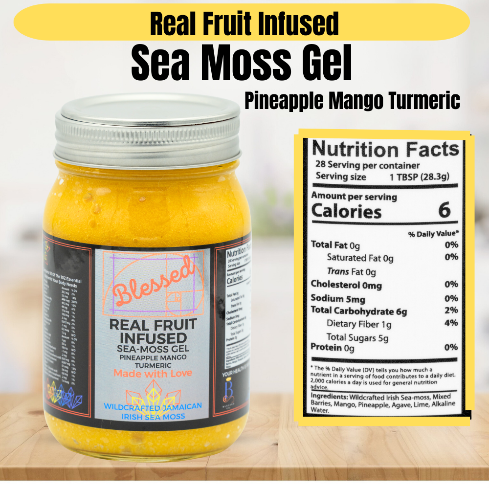 Blessed Wildcrafted REAL Fruit Infused Sea Moss Gels